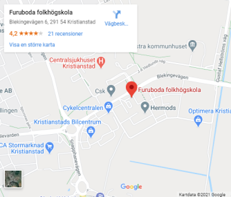 Karta närområde kring Furuboda Kristianstad 